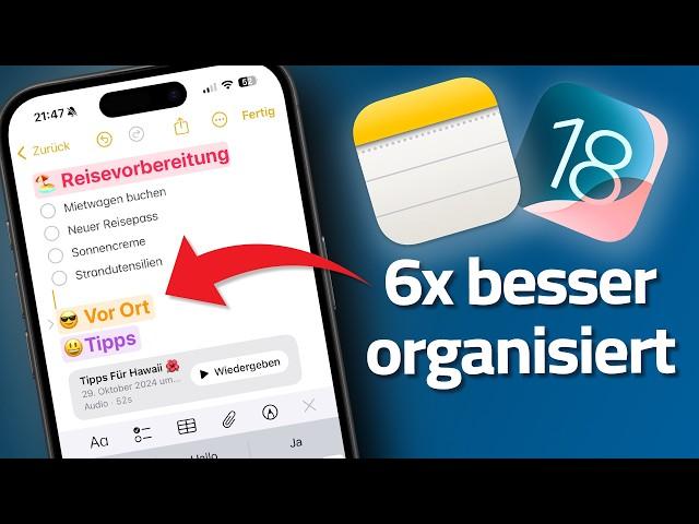 iOS 18: Apple Notizen für iPhone & iPad - Was ist neu?