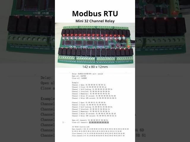 Modbus RTU RS485 Mini Relay Module