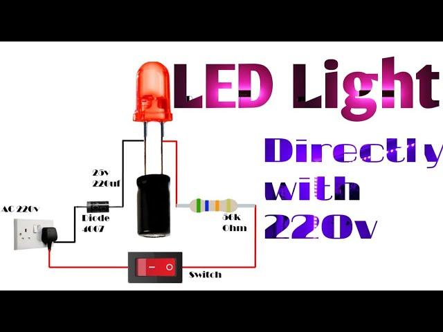 3v LED Directly with 220v AC | How to Connect LED to 230v  AC