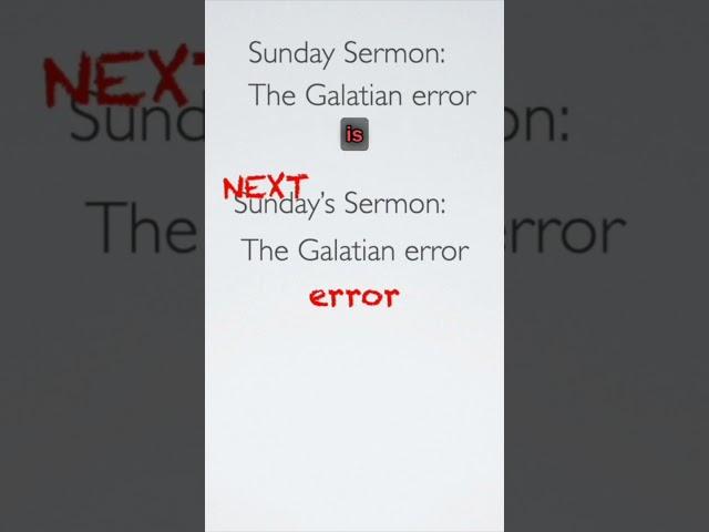 Galatian error ERROR. Not sinning isn't works. Acts 15:1-35 #shorts