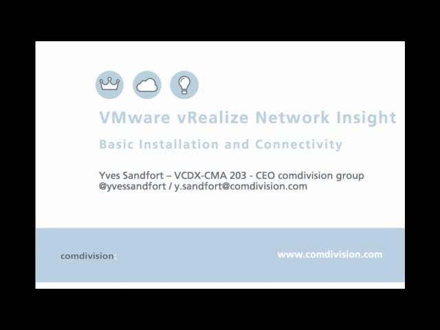 VMware vRealize Network Insight - Basic Installation