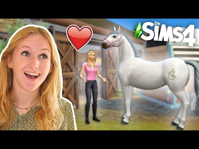 GEORGE verhuizen naar de NIEUWE PAARDEN MANEGE!  *Sims 4*