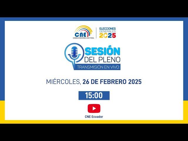 SESIÓN ORDINARIA No. 012-PLE-CNE-2025