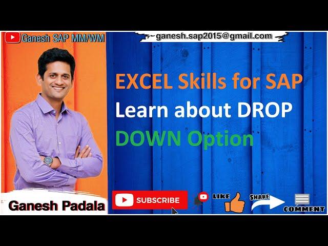 Learn about the functionality of EXCEL Dropdown || SAP Reports || SAP Development Trackers || ERP