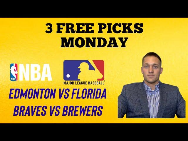 3 Free Sports Betting Monday NHL Finals 6-9-2025 Edmonton vs Panthers l Braves vs Brewers