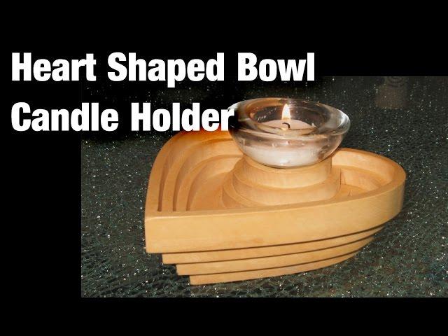 Heart shaped Bowl - Candle Holder / Woodworking