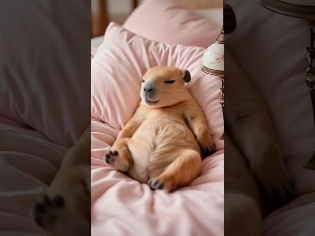 What sweet dreams did you have? #capybara #cute #cuteanimals #animals #funny #trending #heartwarming