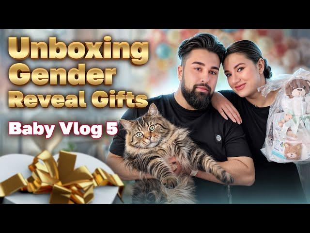 Unboxing Gender Reveal Gifts from Friends & Family | Baby Vlog 5 | Parnian & Fahim | Baby Tanweer