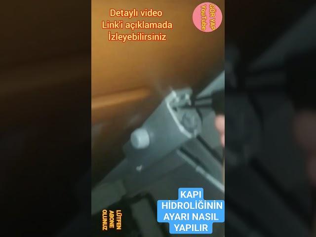 Kapı hidroliğinin ayarı nasıl yapılır-Kapı Hidroliği Nasıl Ayarlanır-Kapı hidroliği-Kapı.