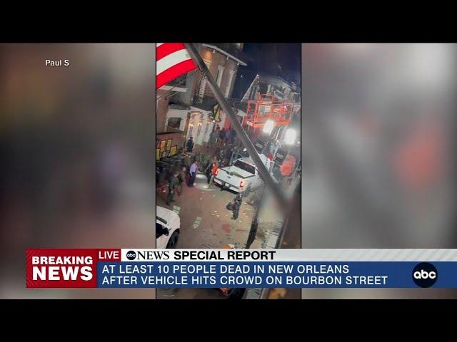 Witness recounts moments after driver plows pickup truck into New Orleans crowd