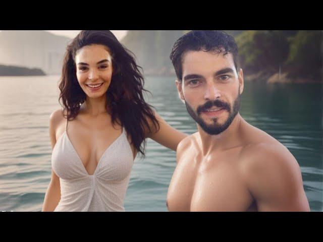 Akın Akınözü and Ebru Şahin Spend Time Together at the Lake