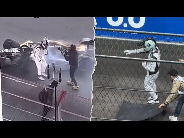 Brad Pitt Filming DRAMATIC Crash Scene for F1 Movie in Las Vegas GP