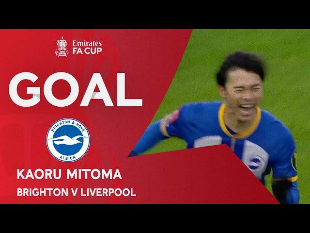 GOAL | Kaoru Mitoma | Brighton 2-1 Liverpool | Fourth Round | Emirates FA Cup 2022-23