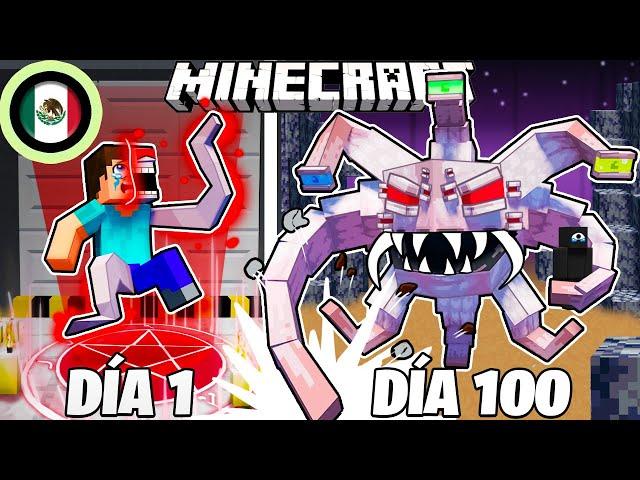 ¡Sobreviví 100 DÍAS en DOORS LAS MINAS en Minecraft HARDCORE!