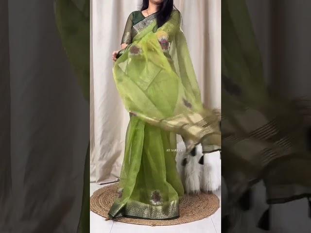 Organza stone work sarees  contact 9884792857