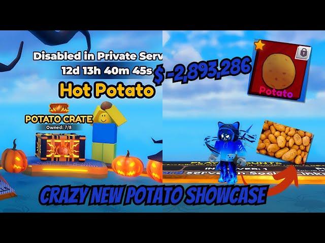 I SPENT $2,893,286 FOR THE POTATO IN ROBLOX BLADE BALL! POTATO SHOWCASE!