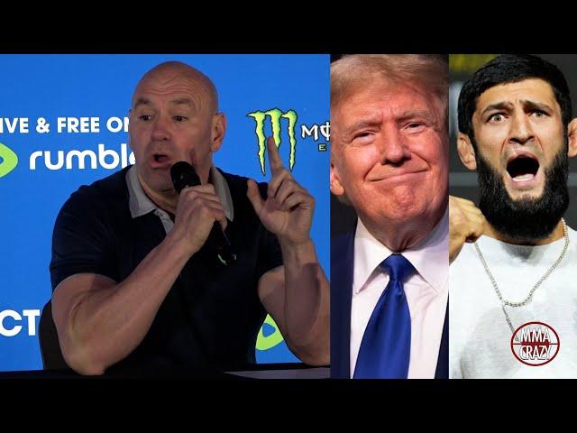 Dana White reacts to Donald Trump support for Khamzat Chimaev