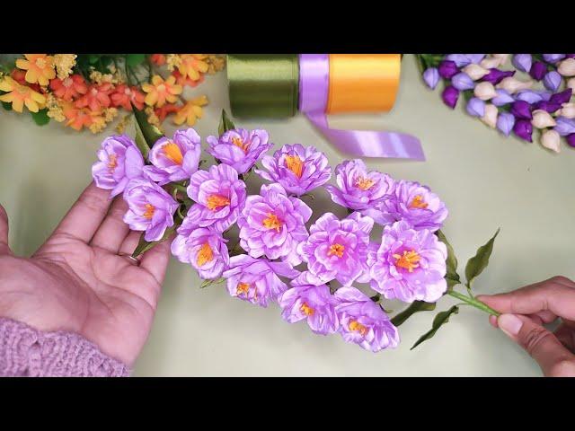 DIY| cara membuat buket bunga dari pita satin | flower Bouquet #satinribbonflowers