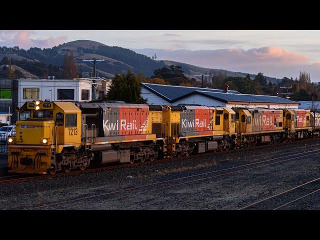 Quad Header Galore On KiwiRail Freight Trains (4K)