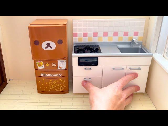 Miniature kitchen set installation ASMR Re-ment collection