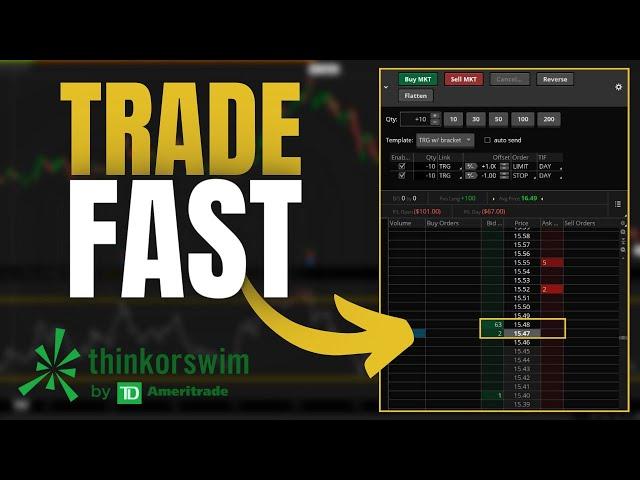 Active Trader on ThinkorSwim | Fastest Way to Trade In ThinkorSwim