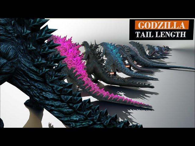 Legendary Godzilla Tail Size Comparison | 2025 | 3D