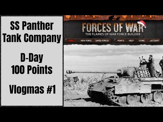 Flames of War List Building | Late War Germans | Panther Tank Company