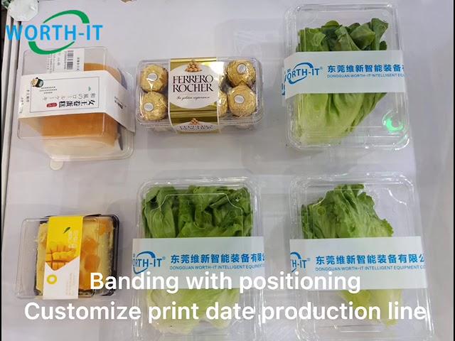 Food industry banding machine, outstand paper banding, branding by banding