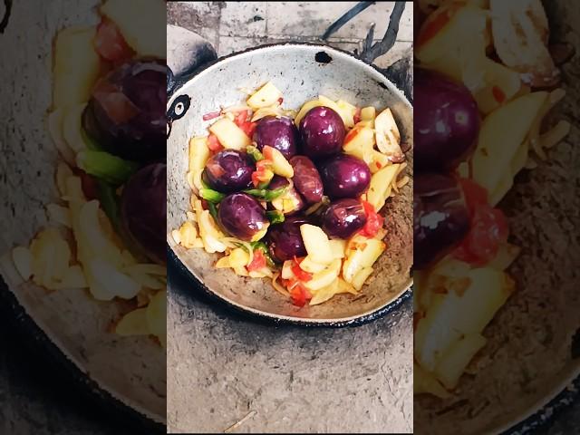 punjabi style aloo baingan ki sabji #shortvideo  #easyrecipe #viralshorts