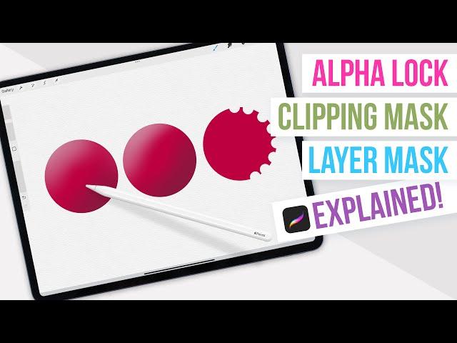 Procreate - Alpha Lock, Clipping Mask and Layer Mask Explained