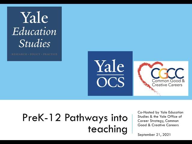 Yale Education Studies Pathways into Teaching