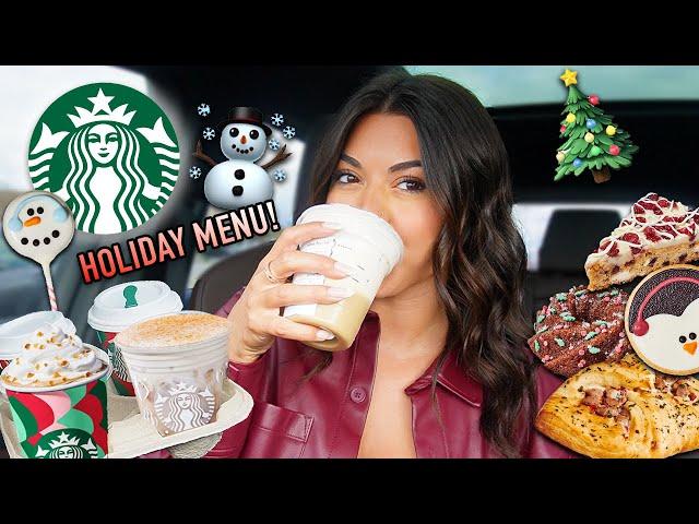 Trying EVERYTHING on Starbucks New Holiday Menu! 