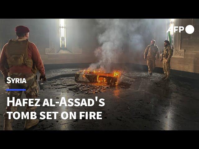 Tomb of Bashar al-Assad's father set on fire in Syrian hometown | AFP