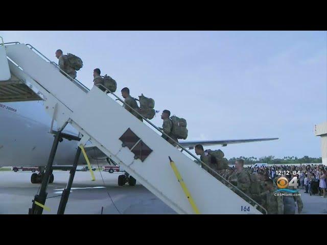 Emotional Morning As Hundreds Of Florida National Guard Members Left For Deployment