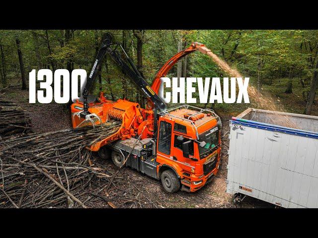  1300 CHEVAUX pour BROYER du BOIS : le CAMION NOREMAT 922 en pleine FORÊT ! 