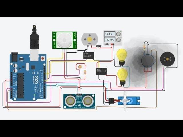 Smart Home Automation Using Sensors #Version 2 || Tinkercad