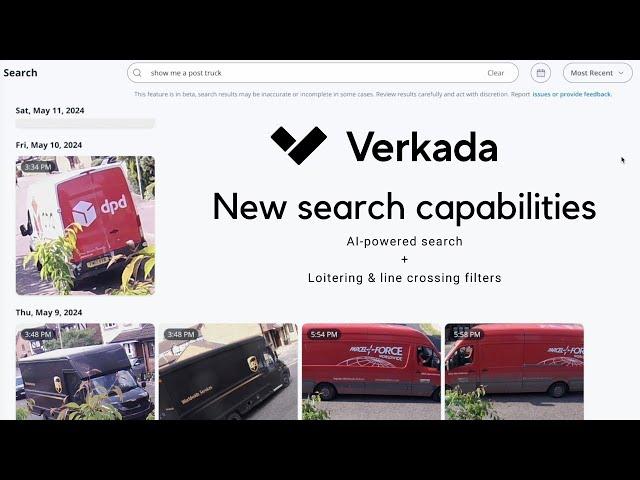 Verkada - AI-powered search and other new investigation capabilities