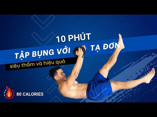 10 Phút Tập Bụng Siêu Săn Cứng với Tạ Đơn