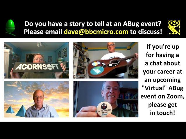 Did you make software/hardware for the BBC Micro or other Acorn computers? Come join us at an ABug!