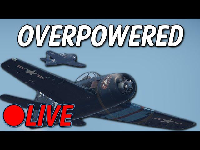 *LIVE* ABUSING the new 4.7 battle rating of the F8F-1