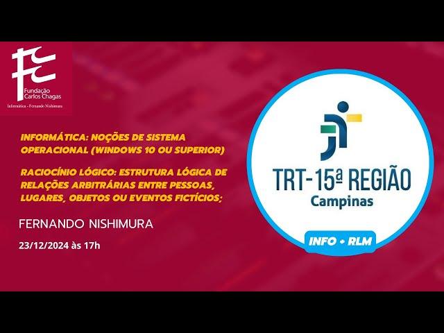 TRT15 - Informática + Raciocínio Lógico (aula 02)