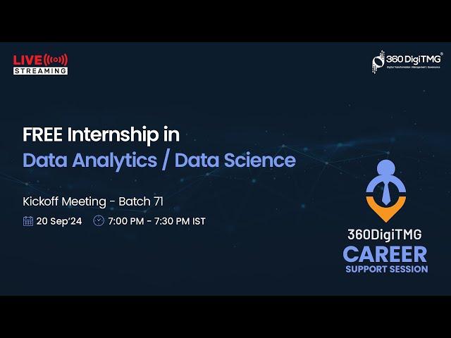 Free Data Analytics / Data Science Internship | Batch 71 | 360DigiTMG