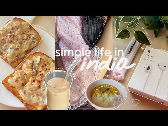 Calm day in life  | Aesthetic vlog Indian | life in India | cooking, unboxing, cleaning n more