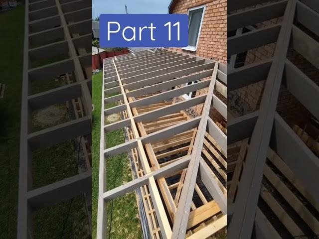 Roof truss system is ready. Terrace construction. Part 11 #carpentry