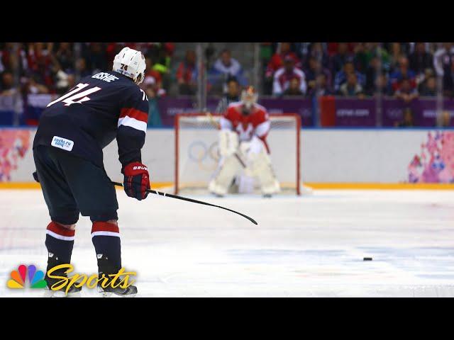 T.J. Oshie's legendary shootout performance leads Team USA past Russia in 2014 Olympics | NBC Sports