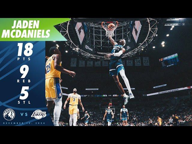 Jaden McDaniels 18 Points 9 Rebounds Vs. Lakers | 12.13.14