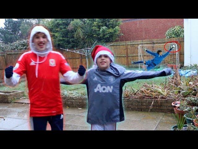 GARDEN FREEKICK FOOTBALL CHALLENGE!!