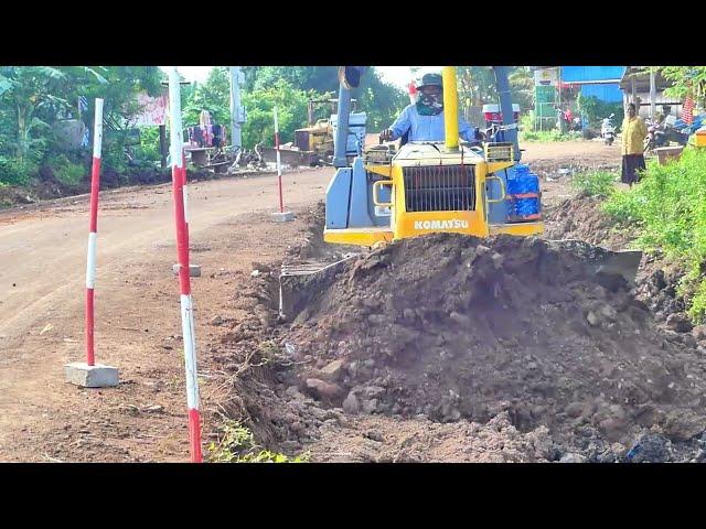 Very active! Bulldozer Prepare road and Paving stones​ soon