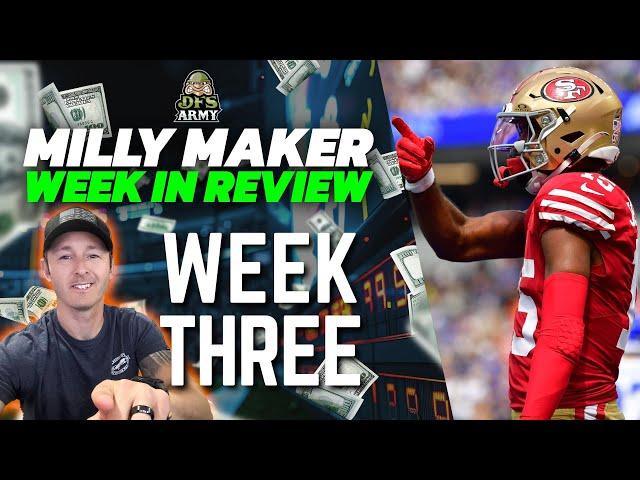 NFL DFS Week 3 Milly Maker Review