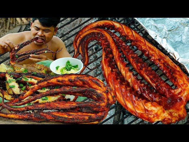 How Juicy To Cook OCTOPUS With Potato | A Very Tasty Recipe For Cooking Octopus